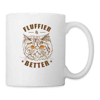 Fluffier est un meilleur animal de compagnie de chat persan - Mug blanc - blanc - Droite
