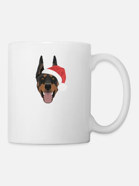 Doberman Joyeux Noël - Mug blanc - blanc