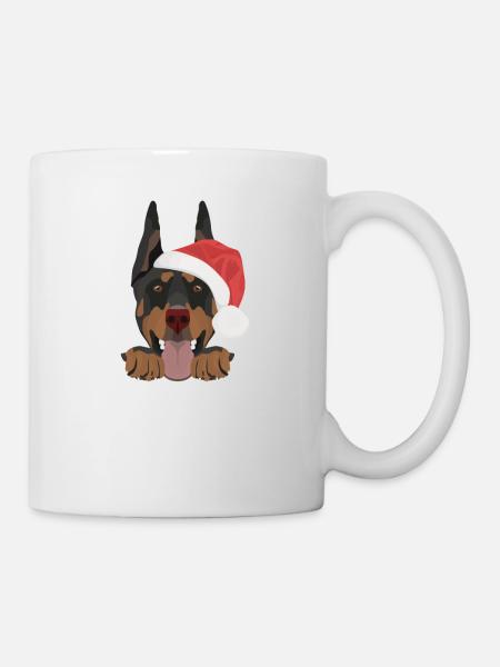 Doberman Joyeux Noël - Mug blanc - blanc