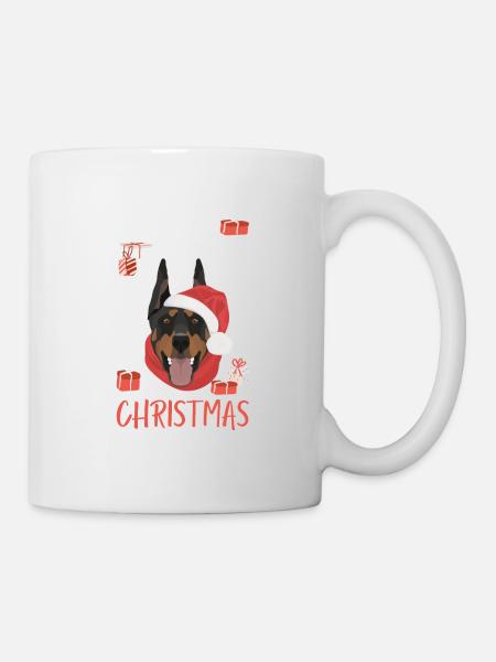 Doberman Joyeux Noël - Mug blanc - blanc