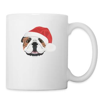 Bouledogue anglais Joyeux Noël - Mug blanc - blanc - Droite