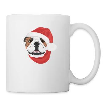 Bouledogue anglais Joyeux Noël - Mug blanc - blanc - Droite