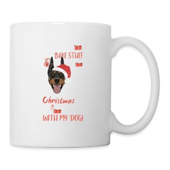 Dobermann Frohe Weihnachten - Tasse - Weiß - Rechts