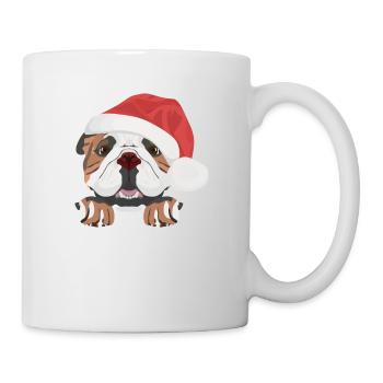 Bouledogue anglais Joyeux Noël - Mug blanc - blanc - Droite