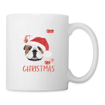 Bouledogue anglais Joyeux Noël - Mug blanc - blanc - Droite