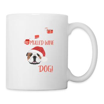 Bouledogue anglais vin chaud Noël - Mug blanc - blanc - Droite