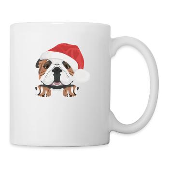 Bouledogue anglais Joyeux Noël - Mug blanc - blanc - Droite