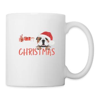 Bouledogue anglais Joyeux Noël - Mug blanc - blanc - Droite