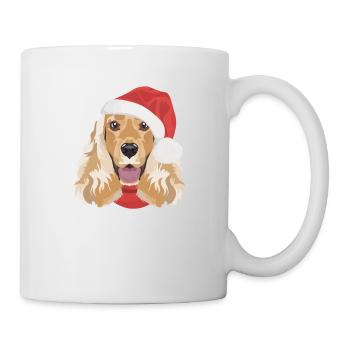 Deutsch Cocker Spaniel Merry Christmas - Mug - white - Right