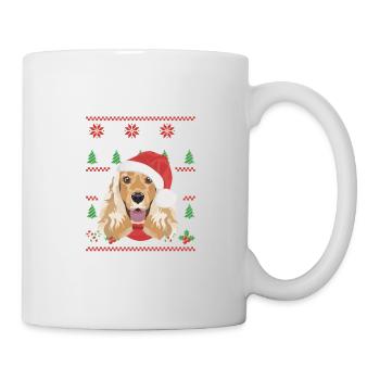 Deutsch Cocker Spaniel Merry Christmas - Mug - white - Right