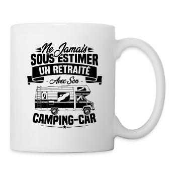 Un retraité avec son camping-car - humour cadeau - Mug blanc - blanc - Droite