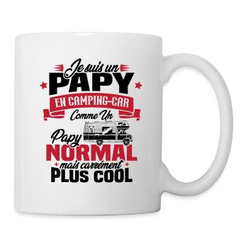 Un papy en camping-car comme un papy normal - Mug blanc - blanc - Droite