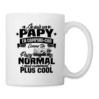 Un papy en camping-car comme un papy normal - Mug blanc - blanc - Droite