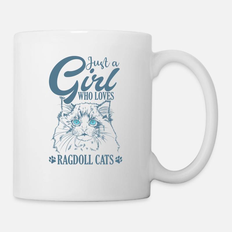 Juste une fille qui aime Ragdoll Cats Pet - Mug blanc - blanc