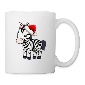 Zebra Comic Weihnachten - Tasse - Weiß - Rechts