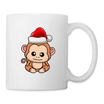 Singe Comic Christmas - Mug blanc - blanc - Droite
