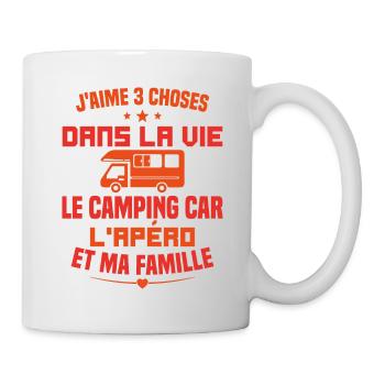 le camping car l'apéro et ma famille Humour Cadeau - Mug blanc - blanc - Droite