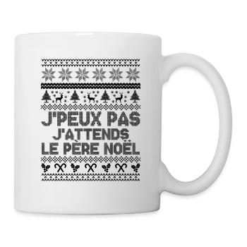 J'peux pas j'attends le Père Noël - Mug blanc - blanc - Droite