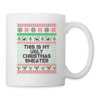 Das ist mein hässlicher Weihnachtspullover - Tasse - Weiß - Rechts