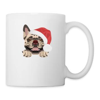 Français Bulldog Joyeux Noël - Mug blanc - blanc - Droite