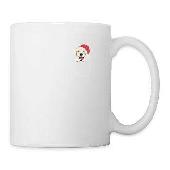 Golden Retriever Frohe Weihnachten - Tasse - Weiß - Rechts