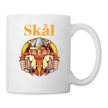 Bier in schwedischem und norwegischem Skål T-Shirt - Tasse - Weiß - Rechts
