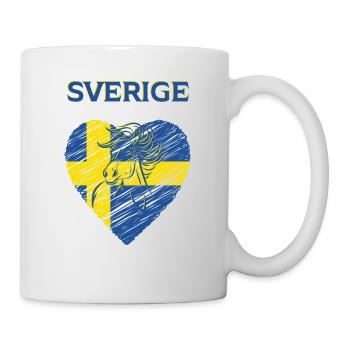 Sverige Schweden schwedische Dala Pferd Dalapferd - Tasse - Weiß - Rechts