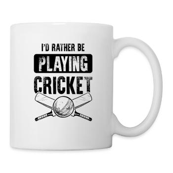 playing cricket - Tasse - Weiß - Rechts