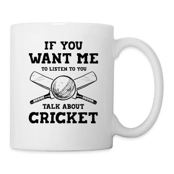 cricket sport - Tasse - Weiß - Rechts