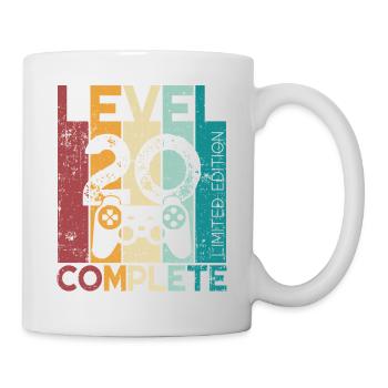 20 Geburtstag Level 20 Complete 20 Jahre Geschenk - Tasse - Weiß - Rechts