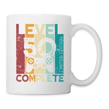 50 Birthday Level 50 Complete 50 Years Gift - Mug - white - Right
