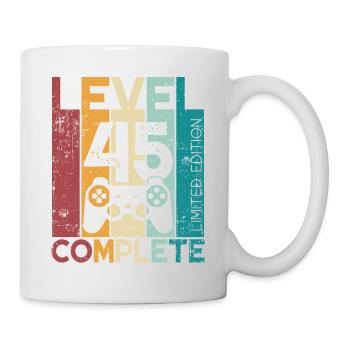 45 Anniversaire Niveau 45 Cadeau complet de 45 ans - Mug blanc - blanc - Droite