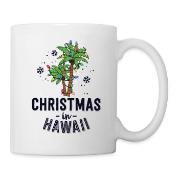 Christmas In Hawaii Deck The Palm Trees Family - Mug - white - Right