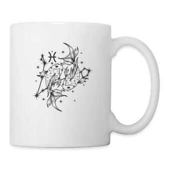 Pisces Zodiac sign February March - Mug - white - Right