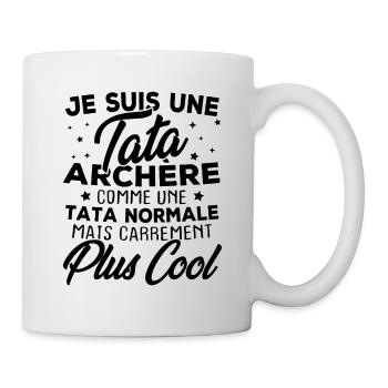 Je suis une tata archère - Mug blanc - blanc - Droite
