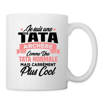 Je suis une tata archère - Mug blanc - blanc - Droite