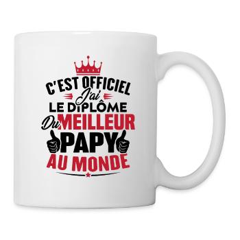 Meilleur papy au monde - Mug blanc - blanc - Droite