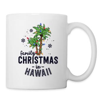 Family Christmas In Hawaii Palm Trees Xmas Beach - Mug - white - Right