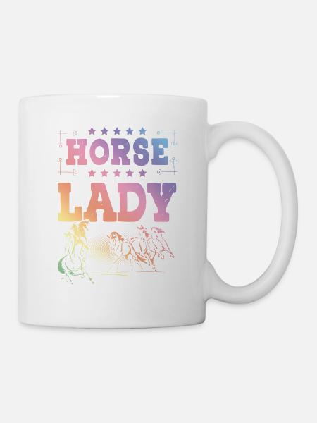 Horse Lady - Tasse - Weiß