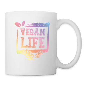 Vie végétalienne - Mug blanc - blanc - Droite