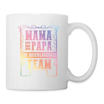 Équipe maman et papa - Mug blanc - blanc - Droite