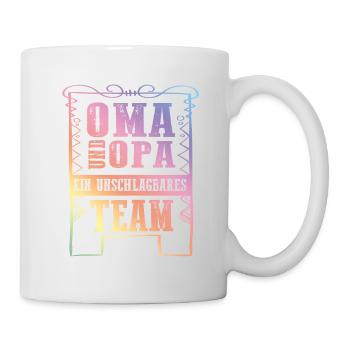 oma und opa team - Tasse - Weiß - Rechts