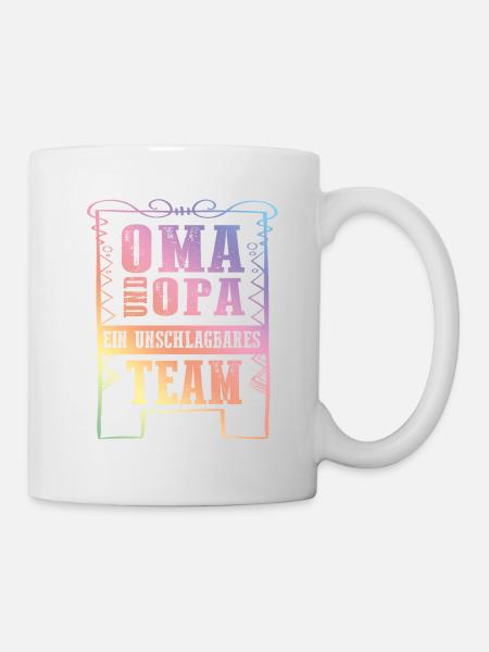 oma und opa team - Tasse - Weiß