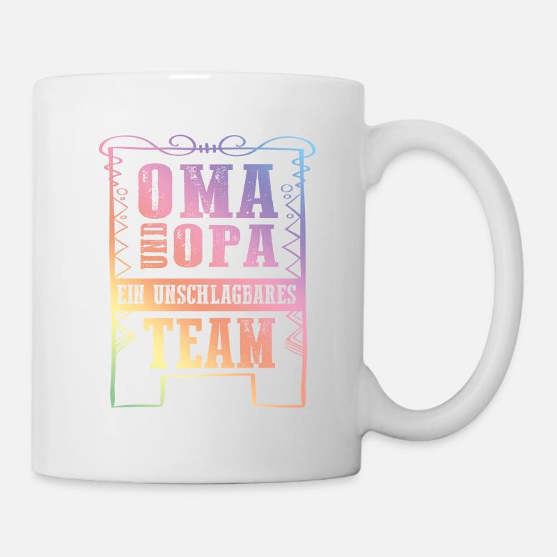 oma und opa team - Tasse - Weiß