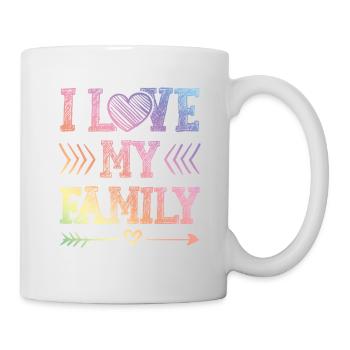 J’aime ma famille - Mug blanc - blanc - Droite
