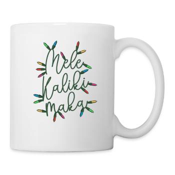 Mele Kalikimaka Christmas Lights Festive Holiday - Mug - white - Right