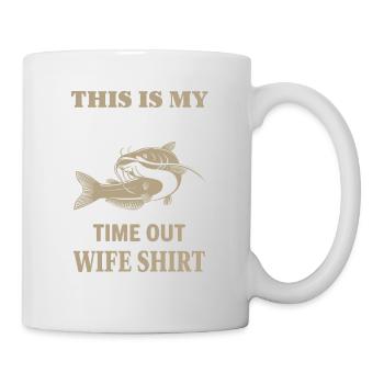 Angler Dad Geschenkidee - Angler Shirt - Tasse - Weiß - Rechts