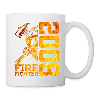 18E ANNIVERSAIRE DE LA BRIGADE DES POMPIERS 2008 - Mug blanc - blanc - Droite