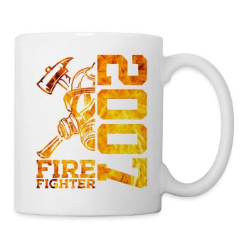 19E ANNIVERSAIRE DE LA BRIGADE DES POMPIERS 2007 - Mug blanc - blanc - Droite