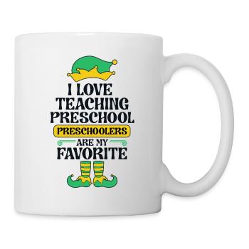 Preschool Teacher Elf Christmas Pre-K School I - Mug - white - Right